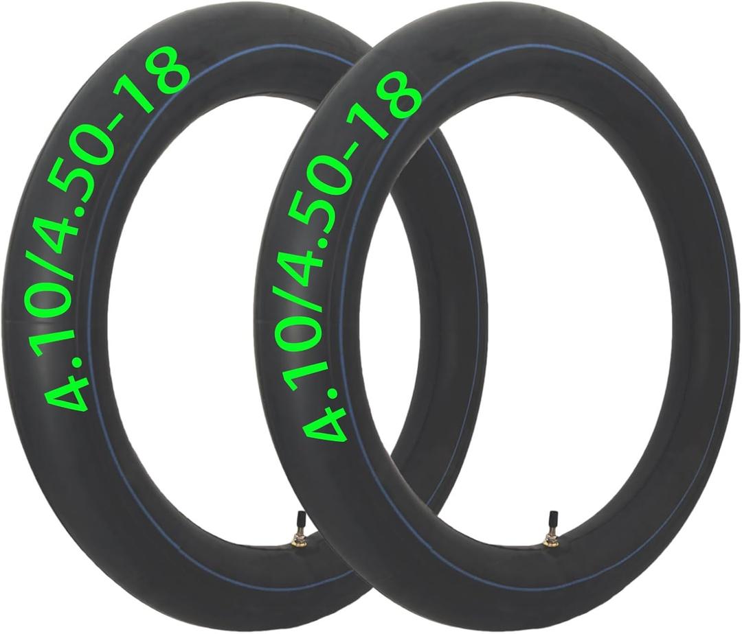 2-Pcs 4.10/4.50-18 Inner Tube 110/100-18, 110/90-18, 110/80-18, 120/90-18, 120/80-18, 100/100-18 14 Inch Replacement Tire Straight Valve Stem