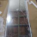 Hasipu Full Length Mirror with Lights, 79" x 32" LED Lighted Floor Standing Mirror, Full Body Dressing Hanging Mounted Mirrors, Dimmable, Tempered Glass, Safe to Use, Square White