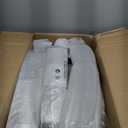 Kmax Dining Room Chairs Mid-Century Modern Leather Kitchen Chairs with Natural Walnut Finished Frame, Fur White Curved Back, 2-Pcs Set, PU Brown