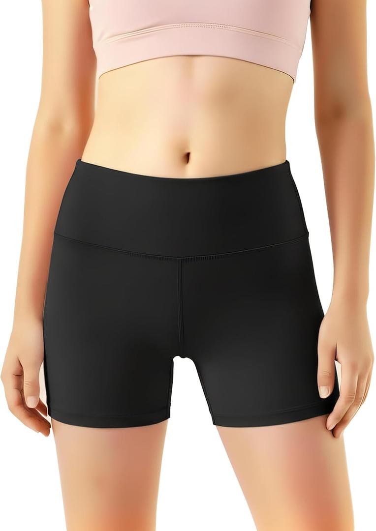 Girls Athletic Shorts Dance Yoga Biker Shorts Kids High Waisted Comfy Gymnastics Shorts 5-14 Years