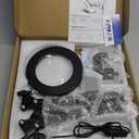 KIRKAS 10X LED Magnifying Lamp with Clamp, Real Glass Lens, 3 Color Modes and Stepless Dimmable Magnifier Desk Lamp, Adjustable Swivel Arm Lighted Magnifying Glass for Repair Craft Close Work-Black