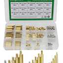Raogoodcx 360pcs M2 M3 M4 Male Female Brass Spacer Standoff Screw Nut Assortment Kit with Box