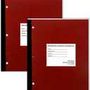 2 Pcs Laboratory Notebook Carbonless Copy Lab Notebook Duplicate Pages Quadrille 11" x 9.25" 100 Numbered Sets 4 x 4 Quad Perforated for Researchers