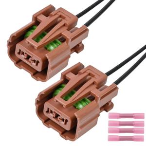 2PCS Front Fog Light Connector Harness fit for Jeep Wrangler 2010-2024, Pigtail Plug Wiring Harness