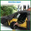 Motoforti for Fiat 500 2007-2022 Cover Waterproof Car Cover Outdoor Full Car Cover All Weather Protection Rain Sun Protection with Zipper Black Long-Lasting