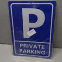 2-Pack Private Parking Signs - Aluminum Signage for Outdoor Use, Blue, 25 X 35 cm