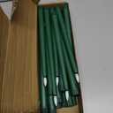 Rossesay 24 Pcs Flameless LED Taper Candles Battery Operated Candles 8.58'', 9.69'', 10.98'', 12.91'', 12.8'' Flameless Candlesticks Flickering for Halloween Christmas Church Wedding (Green)
