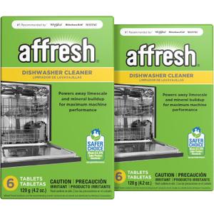 Affresh Dishwasher Cleaner, 12 Month Supply, Helps Remove Limescale and Odor-Causing Residue (6 Count (Pack of 2))