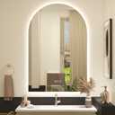 Arched Backlit LED Lighted Bathroom Mirror 24x36