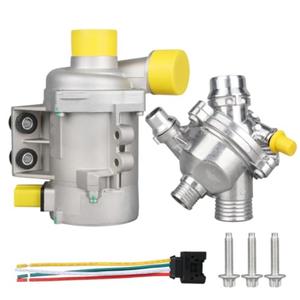 GZGN 11517546994 Electric Engine Water Pump W/Aluminium Thermostat Compatible with BMW 128i 325i, 330i, 330xi, 328i, 328i xDrive, 328xi, 528i, 528i xDrive, 528xi, 530i, X3, X5, Z4, 2006-2013, L6 3.0L