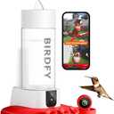 Birdfy Hummingbird Feeder with Dual Cameras AI Identify - 2K HD Smart Cameras, Close-Up Bird Video/Live Watching & Instant Notifications, Ant Moat & Leakproof - 20oz (Lifetime AI)