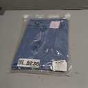 SOFIA'S CHOICE Women Denim Mini Skirt Skorts Sexy Low Rise Micro Jean Skirts with Shorts Underneath Blue X-Large (Blue, XL)