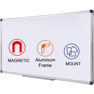 48 x 24-in Magnetic Dry Erase Board with Pen Tray| Aluminum Frame Portable Wall Large Whiteboard Message Presentation Board for Office & Classroom