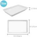 Serving Tray Platter, 6 Pcs Food Tray for Veggie Fruit Snack Dessert Cookie Cheese, Food Trays for Party Supplies Display, Plastic Platters for Serving Food, Large White Trays, BPA Free