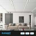 Art3d 12-Pack Drop Ceiling Tiles 2x4 Ft, PVC Decorative Ceiling Covering Panels for Basement Kitchen Bathroom, 24x48 Inch, Cover 96 Sq. Ft, Smooth White