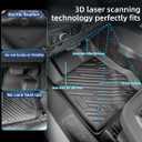 All-Weather Floor Mats for Ford Bronco 4-Door 2021-2025 Custom Fit TPE Floor Liners Full Set (1st & 2nd Row Cargo Liner Backrest Protectors) Heavy-Duty Black Accessories Not for Bronco Sport/2-Door
