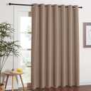 NICETOWN Blackout Blinds for Patio Door - Sliding Door Insulated Blackout Curtains, Extra Wide Curtain for Villa/Hall/Parlor (100 inches W x 84 inches L, Cappuccino)