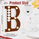 Realspring Baby Shower Sign Babe Marquee LED Letters Battery Operated Light up Centerpieces Glowing Home Table Party Decor for Boy Girl Gender Reveal Birthday, 8.26''(Football Boy,Brown)