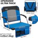 Stadium Seats with Back Support & Armrests,Portable Bleacher Chairs for Football Games & Events,Sports,Concerts,Outdoor Use,Comfortable, 19.7 x 20.1 x 16.5 inches