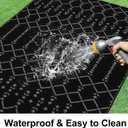 Smiry Outdoor Rug 8x10 ft, Waterproof Reversible Plastic Straw Rugs, Boho Outdoor Area Rug, Outside Floor Mat for Patio, Backyard, Deck, Picnic, Beach, Camping, Dark Grey
