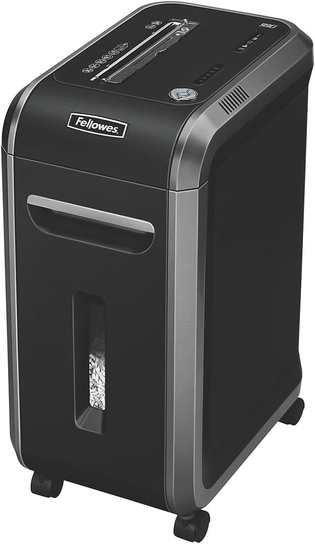 Fellowes 99Ci 100% Jam Proof Cross Cut 18-Sheet Home Office Paper Shredder with SafeSense, Black