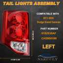 Tail Light Compatible With 2011-2020 Dodge Grand Caravan Left Driver Side LED Taillight Rear Lamp Brake Signal Assembly with Bulb # 5182535AF CH2800199