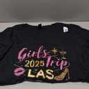 Womens Las Vegas 2025 Girls Trip Matching Group Weekend Party V-Neck T-Shirt Large