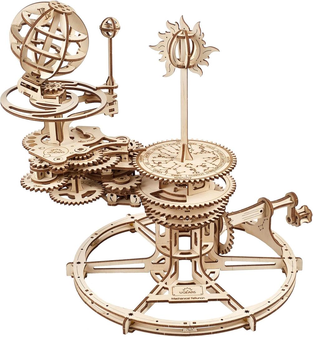 UGEARS Mechanical Tellurion 3D Puzzle Planetarium Solar System Model Kit for Self-Assembly Idea Earth and Moon Jigsaw 3D Wooden Puzzles for Adults Rotating Astronomy UGEARS Mechanical Tellurion 3D Puzzle Planetarium Solar System Model Kit for Self-Assembly Idea Earth and Moon Jigsaw 3D Wooden Puzzles for Adults Rotating Astronomy
