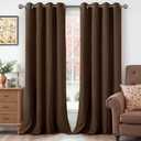 YoungsTex Extra Long Velvet Curtains 102 Inch Length 1 Panels for Living Room, Dark Brown Thermal Insulated Drapes with Grommet Privacy Window Treatments for Bedroom, 52 X 102 Inch