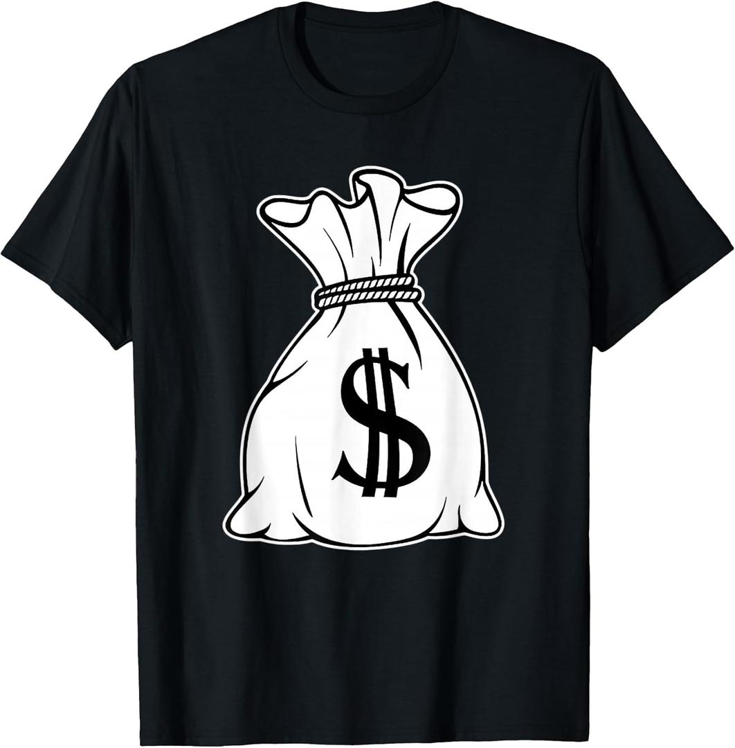 Money Bag x Bag of Money T-Shirt, Small, Black 