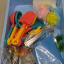 FRUSE Ocean Sensory Bin,Play Sand Art Kit with 2.2lbs Play Sand,12 Sea Animal Toys,Sand Molds,Role Play Beach Toy Sandbox Toys for Toddlers 3 4 5 6 7