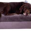 Moots Furry Pet Lounge, Pet Bed with 2 Pillows, Deluxe Sofa for Dogs, Easy to Coordinate, Stylish and Cleanable Dog Sofa, Couch - Charcoal, Large