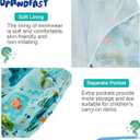 Boys Swim Trunks with UPF 50+ Sun Protection Quick Dry Swim Shorts Children Beach Shorts Swimwear Kids Bathing Suit(Green Shark, 6 Years)