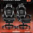 GTPLAYER Gaming Chair for Adults, Big and Tall 350LBS Heavy Duty Office Chair, Ergonomic High Back Lumbar Support and Recliner for Back Pain Relief, Sky Gray, Large