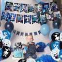 Cartoon Game Birthday Party Supplies,Cartoon Game Party Decorations Includes Happy Birthday Banner,Cake Topper,Cupcake Toppers, for Halloween Decorations