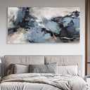 Shoci Large Abstract Wall Art - Black Blue Canvas Pictures Aesthetic Gray Brown Painting Prints Decor Modern Abstract Ink Artwork Wall Art for Living Room Bedroom Home Office Decoration 29" X 58"