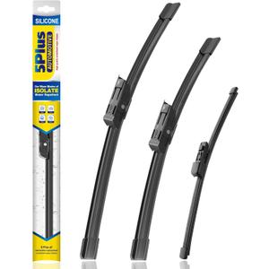 5 PLUS Silicone Windshield Wipers Replacement for 2018-2024 VW Volkswagen Atlas Wiper Blades(Set of 3),Automotive Replacement Windshield Wiper Blades For My Car-26"/22"/11" (26"+22"+RB282(NARROW PTB))