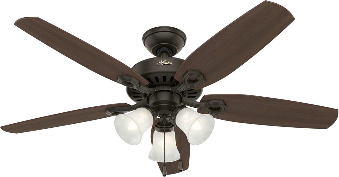 Hunter Fan Company Hunter 53238 Transitional 52``Ceiling Fan from Builder Plus Collection Dark, New Bronze Finish