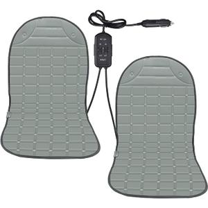 slashome Seat Cover Comfortable Winter Seat Cushion with Adjustable Buckle for Full Back and Seat 2Pack (Grey)