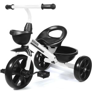 KRIDDO Kids Tricycles for 2-4 Year Olds, Toddler Trike Gift for 24 Months to 4 Years, White