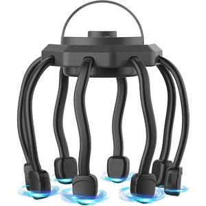 Electric Scalp Massager, Head Massager Scalp Stress Relax, Kneading Hair Massage with 3 Modes, 360 Degree Hair Massager, Cordless Portable Head Scratcher for Stress Relax