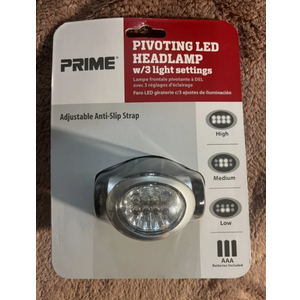 PRIME PIVOTING LED HEADLAMP W/ 3 LIGHT SETTINGS