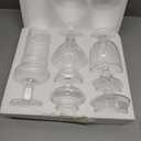 3-Pack Glass Apothecary Jars with Lids  Decorative Candy Storage Containers for Wedding, Buffet, Kitchen (H: 9", 12.5", 14") (Clear)