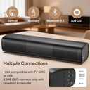 Saiyin Sound Bar for Smart TV, 11.7-inch Soundbar with Bluetooth 5.3/Optical/Auxiliary Inputs, Small Size & Big Power, 48W Peak Power Compact Sound Bar for TV, PC, Gaming, and Projectors