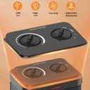 1500W Small Space Heater for Indoor Use, PTC Ceramic Space Heater with Thermostat, 3 Modes, Safety Quiet Heating, Multiple Protection, Portable Heater for Office Room Desk Use
