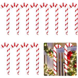 12 Pcs Inflatable Candy Canes for Christmas Decorations, Large Candy Sticks with Red and White Stripes,Candy Canes Balloons for Xmas Indoor Outdoor Holiday Yard Decor, Gifts, Party Favors (35 Inch)