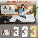 Marquee Numbers 4 Feet Tall, Number 3 Light Up Number, Large 4FT Light Up Numbers for Birthday Party Decor Marry Me Wedding Baby Shower Graduation Decoration, Assembly Needed