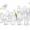 RUCKAE Small Clear Bud Vases Bulk 22 Pack Mini Flower Glass Vases for Centerpiece Table Wedding Decorations Home Decor Party