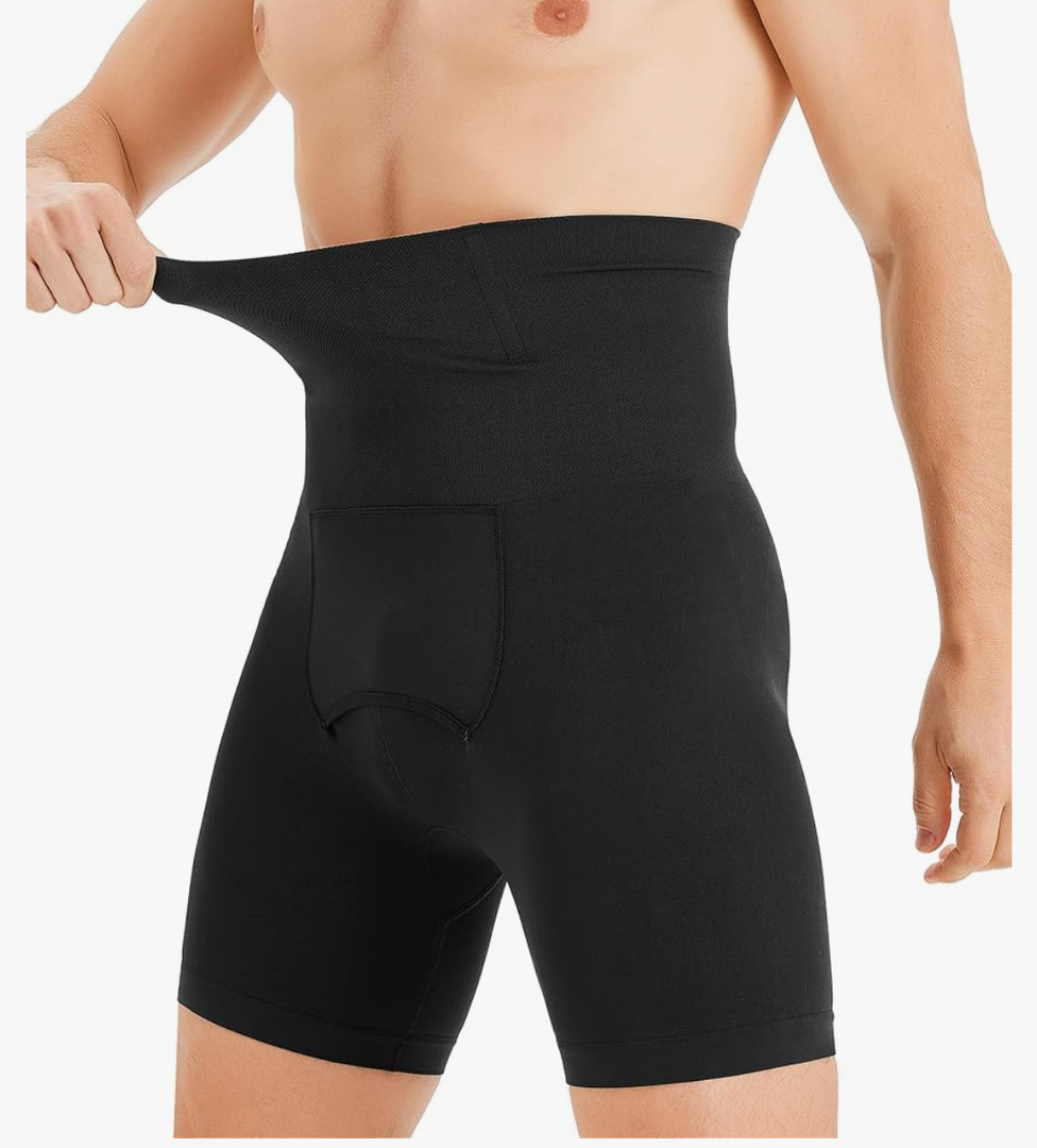 TAILONG Mens Shapewear Tummy Control Underwear Compression Shorts Slimming Body Shaper Leg Boxer Briefs 3XL