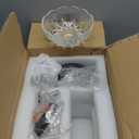 Piepooye Vintage Glass Pendant Light Farmhouse Black Chandelier 4.72" Mini Adjustable Hanging Ceiling Light Fixture for Kitchen Island Dining Room Bedroom Foyer Entryway